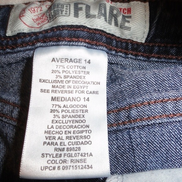 Vintage Flare Leg Jeans Stretch Womens Sz 10 - Picture 3 of 5